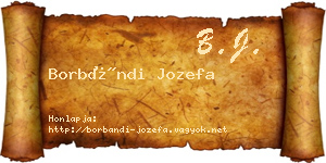 Borbándi Jozefa névjegykártya